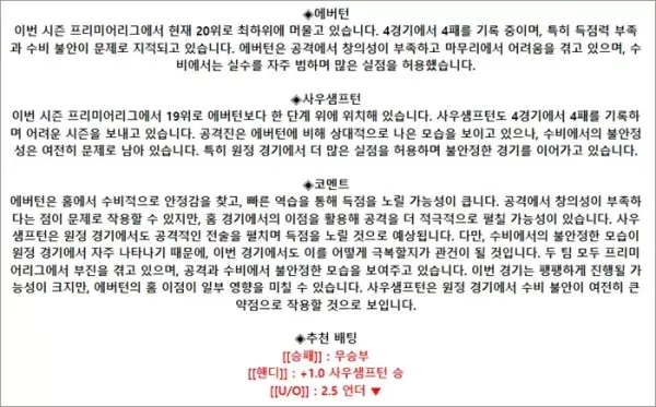 로얄스포츠 스포츠분석